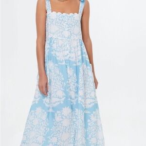 Juliet Dunn Pastel Blue Palladio Tie Shoulder Dress - Size 1, Small